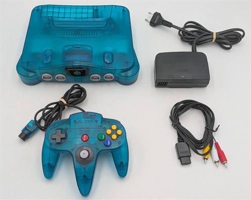 Nintendo 64 - Funtastic Ice Blue - Konsol - SNR NUP16132074 (B Grade) (Genbrug)